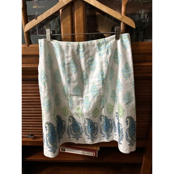 Liz Claiborne Cotton paisley skirt - Picture 3 of 5